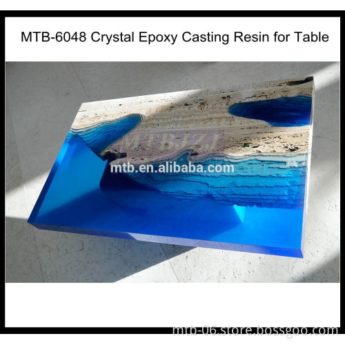 High Gloss Crystal Epoxy Resin Casting for Table